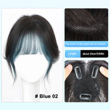 Load image into Gallery viewer, Highlight Dyeing Bangs Wig Long Hair Synthetic Fiber Women Natural Color Skull Top Fluffy Simulation Bangs Wig Piece
