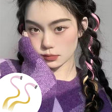 Load image into Gallery viewer, Highlight Hair Wig Piece for Women Dyed Long Straight Hair One-piece Hair Extensions Hanging Ears Dyed Long Hair Piece
