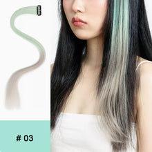 Load image into Gallery viewer, Highlight Hair Wig Piece for Women Dyed Long Straight Hair One-piece Hair Extensions Hanging Ears Dyed Long Hair Piece
