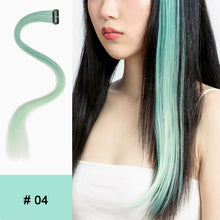 Load image into Gallery viewer, Highlight Hair Wig Piece for Women Dyed Long Straight Hair One-piece Hair Extensions Hanging Ears Dyed Long Hair Piece
