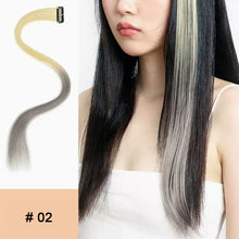 Load image into Gallery viewer, Highlight Hair Wig Piece for Women Dyed Long Straight Hair One-piece Hair Extensions Hanging Ears Dyed Long Hair Piece
