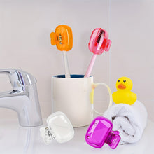 Load image into Gallery viewer, Plastic Portable Travel Toothbrush Head Covers Toothbrush Protector Cap Brush Pod Case Protective Clip for Household Travel
