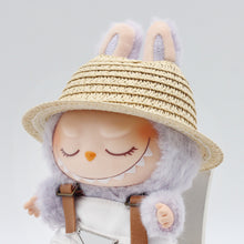 Load image into Gallery viewer, Doll Straw Hat for Dollhouse Miniature 17cm Labubu Color Match Hat Kawaii Cute Doll Accessories Kids Girls Toys
