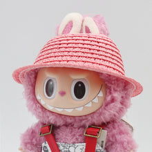 Load image into Gallery viewer, Doll Straw Hat for Dollhouse Miniature 17cm Labubu Color Match Hat Kawaii Cute Doll Accessories Kids Girls Toys
