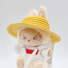 Load image into Gallery viewer, Doll Straw Hat for Dollhouse Miniature 17cm Labubu Color Match Hat Kawaii Cute Doll Accessories Kids Girls Toys
