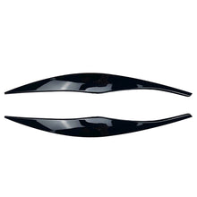 Load image into Gallery viewer, Car Headlight Eyebrows Eyelid Cover ABS Stickers Gloss Black For BMW 3 Series E90 E91 2005 2006 2007 2008 2009 2010 2011 Sedan / Touring
