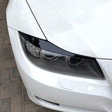 Load image into Gallery viewer, Car Headlight Eyebrows Eyelid Cover ABS Stickers Gloss Black For BMW 3 Series E90 E91 2005 2006 2007 2008 2009 2010 2011 Sedan / Touring

