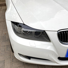 Load image into Gallery viewer, Car Headlight Eyebrows Eyelid Cover ABS Stickers Gloss Black For BMW 3 Series E90 E91 2005 2006 2007 2008 2009 2010 2011 Sedan / Touring
