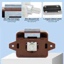 Load image into Gallery viewer, Zinc Alloy Camper Car Push Button Latches Cabinet Door Catch Lock for RV Caravan Boat Motor Home Cabinet Drawer Latch Button Locks
