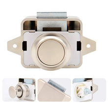 Load image into Gallery viewer, Zinc Alloy Camper Car Push Button Latches Cabinet Door Catch Lock for RV Caravan Boat Motor Home Cabinet Drawer Latch Button Locks

