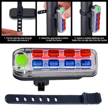 Load image into Gallery viewer, Waterproof 8LED Bicycle Rechargeable Tail Light Safety Warning Red Blue Light Bike Rear Lights Outdoor MTB Cycling Taillight
