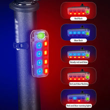 Load image into Gallery viewer, Waterproof 8LED Bicycle Rechargeable Tail Light Safety Warning Red Blue Light Bike Rear Lights Outdoor MTB Cycling Taillight
