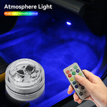 Load image into Gallery viewer, LED Remote Control Car Interior Atmosphere Backlight Ambient Mood Foot Light Decorative Lamp Auto Accessories
