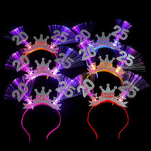 Load image into Gallery viewer, 2025 Happy New Year Party Headband Head Buckle New Year Decoration Funny Props Headdress Masquerade Xmas Party Decor
