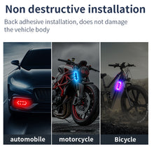 Load image into Gallery viewer, Solar Power Mortorcycle Car LED Warning Light Night Ride Tail Light Anti-rear Strobe Light for Motorcycle Electric Vehicle Bicycle
