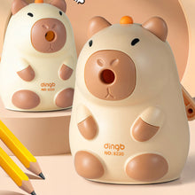 Load image into Gallery viewer, Cute Cartoon Capybara Hand Crank Mechanical Pencil Sharpener Pencil Automatically Enters Pencil Sharpening Tool Stationery
