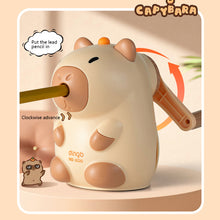 Load image into Gallery viewer, Cute Cartoon Capybara Hand Crank Mechanical Pencil Sharpener Pencil Automatically Enters Pencil Sharpening Tool Stationery
