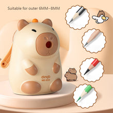 Load image into Gallery viewer, Cute Cartoon Capybara Hand Crank Mechanical Pencil Sharpener Pencil Automatically Enters Pencil Sharpening Tool Stationery
