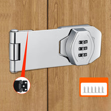 Load image into Gallery viewer, Household Cabinet Password Hasp Locks Cabinet Door Combination Lock Door Security Slide Latch Lock for Small Doors Cabinets Door
