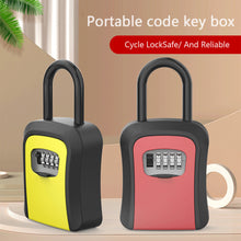 Load image into Gallery viewer, Plastic Key Lock Box Portable Combination Lockbox Wall-Mounted Key Storage Box Resettable Code Safe Security Lock Box for Home
