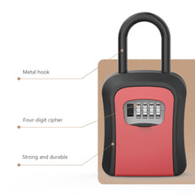 Load image into Gallery viewer, Plastic Key Lock Box Portable Combination Lockbox Wall-Mounted Key Storage Box Resettable Code Safe Security Lock Box for Home
