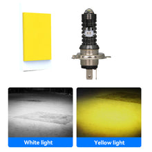 Load image into Gallery viewer, Motorcycle Headlight LED H4 Hi/Low P15D White Yellow Dual Colors Headlight Projector Lens Bulb Motor Driving Lights DRL Front Lamp
