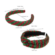 Load image into Gallery viewer, Colorful Christmas Hair Band Delicate Striped Shiny Silk Knotted Hair Hoop Headband Versatile Headwear Hair Ornaments
