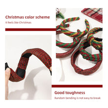 Load image into Gallery viewer, Colorful Christmas Hair Band Delicate Striped Shiny Silk Knotted Hair Hoop Headband Versatile Headwear Hair Ornaments
