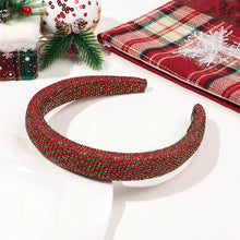 Load image into Gallery viewer, Colorful Christmas Hair Band Delicate Striped Shiny Silk Knotted Hair Hoop Headband Versatile Headwear Hair Ornaments
