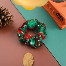 Load image into Gallery viewer, Simple Versatile Christmas Hair Band Colorful Grid Pattern Hair Rope Rubber Band High Elastic Hair Tie Headwear for Women
