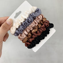 Load image into Gallery viewer, 6pcs/set Imitation Silk Hair Tie Simple Versatile Hair Band Highly Elastic Rubber Band Hair Rope Headwear for Women
