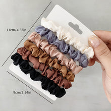 Load image into Gallery viewer, 6pcs/set Imitation Silk Hair Tie Simple Versatile Hair Band Highly Elastic Rubber Band Hair Rope Headwear for Women
