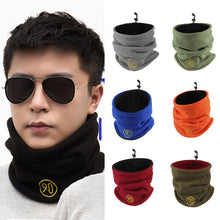 Load image into Gallery viewer, Thickened Velvet Neck Warm Scarf Winter Double-sided Fleece Scarf Casual Versatile Outdoor Windproof Warm Scarf for Men
