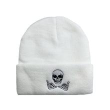 Load image into Gallery viewer, Skull-patterned Knitted Woolen Hat Autumn Winter Versatile Warm Knitted Hat Outdoor Leisure Warm Hat for Men Women

