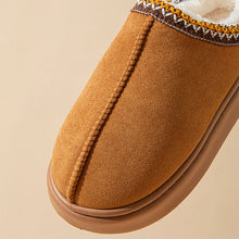 Load image into Gallery viewer, Solid Color Velvet Warm Cotton Slippers Thick Bottomed Anti-slip Lightweight Slippers Casual Indoor Outdoor EVA Slippers
