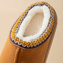 Load image into Gallery viewer, Solid Color Velvet Warm Cotton Slippers Thick Bottomed Anti-slip Lightweight Slippers Casual Indoor Outdoor EVA Slippers
