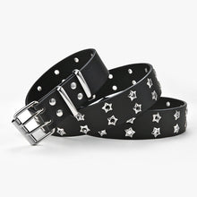 Load image into Gallery viewer, Stylish Casual Women Belt Personalized Hollow Double Row Waistband PU Leather Metal Buckle Waistband Waist Decoration
