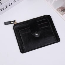 Load image into Gallery viewer, Casual Solid Color Coin Wallet Zipper Blocking PU Leather High Capacity Portable Card ID Credit Card Holder Wallet for Men Women
