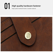 Load image into Gallery viewer, Casual Solid Color Coin Wallet Zipper Blocking PU Leather High Capacity Portable Card ID Credit Card Holder Wallet for Men Women
