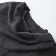 Load image into Gallery viewer, Solid Color Cape Scarf Collar Coat Fashionable Warm Comfortable Loose Short Coat Winter Long Sleeve Woolen Coat for Women
