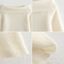 Load image into Gallery viewer, Solid Color loose Fashionable Knitted Sweater Autumn Winter Boat Neck Sweater Comfortable Warm Sweater Coat for Women
