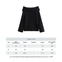 Load image into Gallery viewer, Solid Color loose Fashionable Knitted Sweater Autumn Winter Boat Neck Sweater Comfortable Warm Sweater Coat for Women
