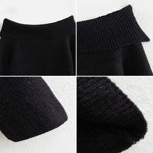 Load image into Gallery viewer, Solid Color loose Fashionable Knitted Sweater Autumn Winter Boat Neck Sweater Comfortable Warm Sweater Coat for Women
