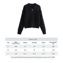 Load image into Gallery viewer, Zipper Knit Sweater Jacket Stylish Comfortable Sweater Cardigan Autumn Winter Solid Color Loose Warm Coat Outwear for Women
