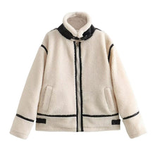 Load image into Gallery viewer, Lamb Wool Thickened Warm Coat Integrated Fur Leather Cotton Padded Jacket Fashionable Loose Warm Winter Outwear Coat

