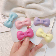 Load image into Gallery viewer, Cute Candy Color Bow Hairpin Hairpin Headwear Bow Hair Clip Korean Style Bangs Bowknot Hair Clip Girl
