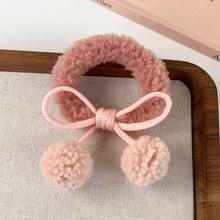 Load image into Gallery viewer, Cute Lamb Wool Balloon Knotted Hairband For Women In Pink Strawberry Flavor Hair Accessories Trendy Bow Hair Circle Decorations
