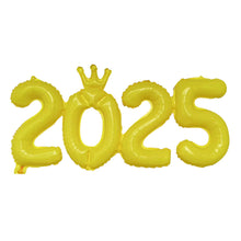 Load image into Gallery viewer, 16inch Happy New Year 2025 Digital Aluminum Film Balloon Happy New Year Balloon Banner New Year's Eve Party Decoration Set
