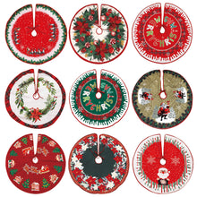 Load image into Gallery viewer, Christmas Tree Skirt Snowflake Santa Claus Printed Xmas Tree Bottom Decor Mat Merry Christmas Decoarations Home Party Ornaments
