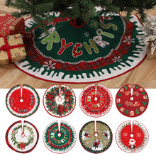 Load image into Gallery viewer, Christmas Tree Skirt Snowflake Santa Claus Printed Xmas Tree Bottom Decor Mat Merry Christmas Decoarations Home Party Ornaments
